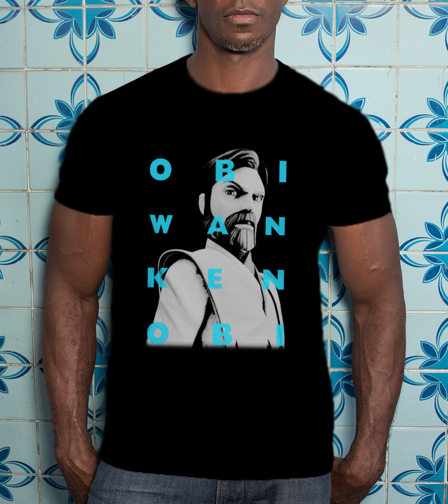 Obi Wan Kenobi Text Overlay The Clone Wars T-Shirt