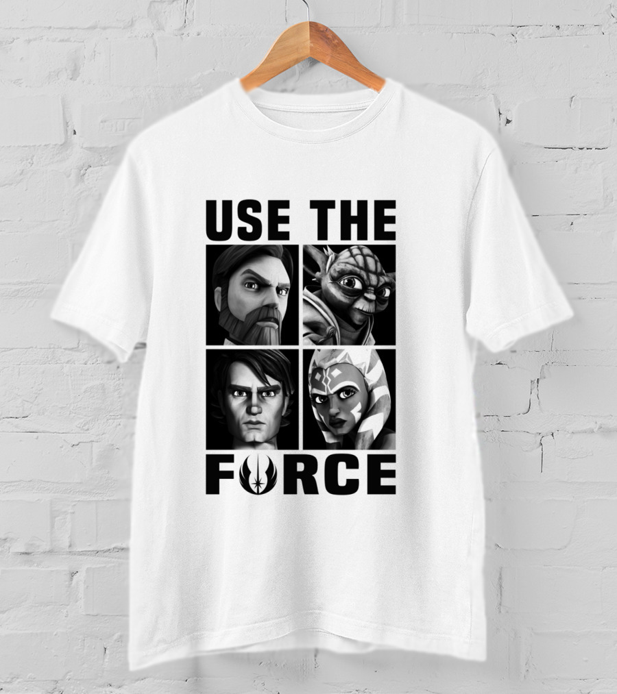 The Clone Wars Use The Force Jedi Characters T-Shirt