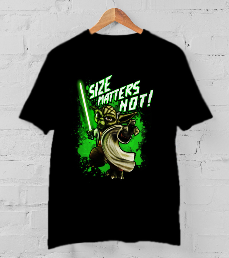 Yoda The Clone Wars Size Matters Not Light Saber Iconic T-Shirt