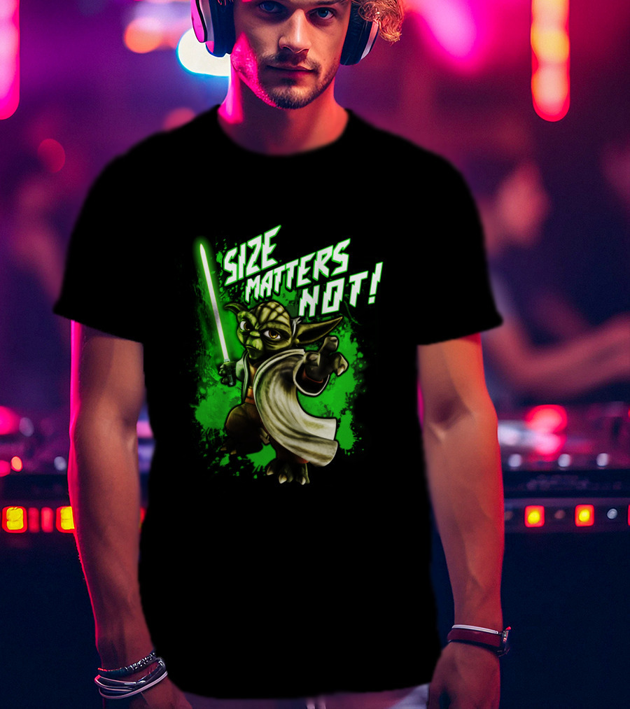 Yoda The Clone Wars Size Matters Not Light Saber Iconic T-Shirt