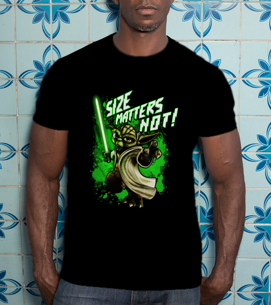 Yoda The Clone Wars Size Matters Not Light Saber Iconic T-Shirt