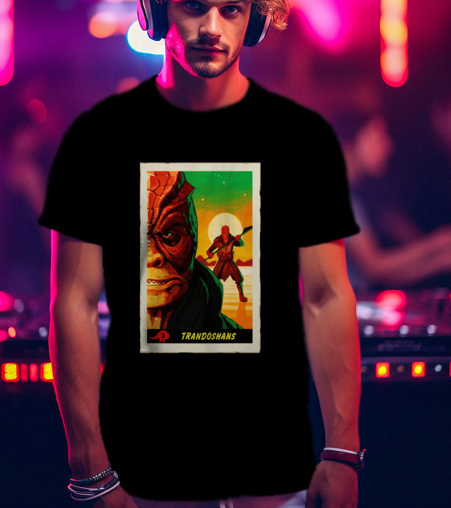 Trandoshans Mandalorian Trading Card Vintage T-Shirt