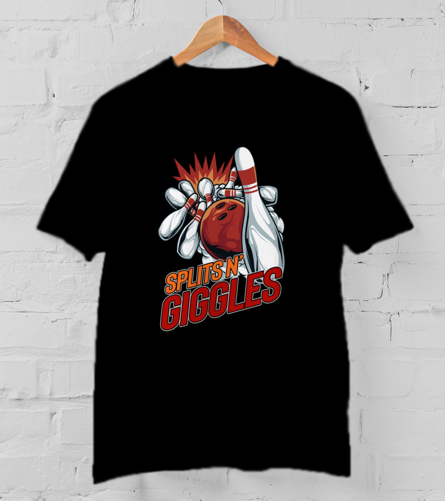 Splits N' Giggles Bowling Team Ladies Bowler T-Shirt