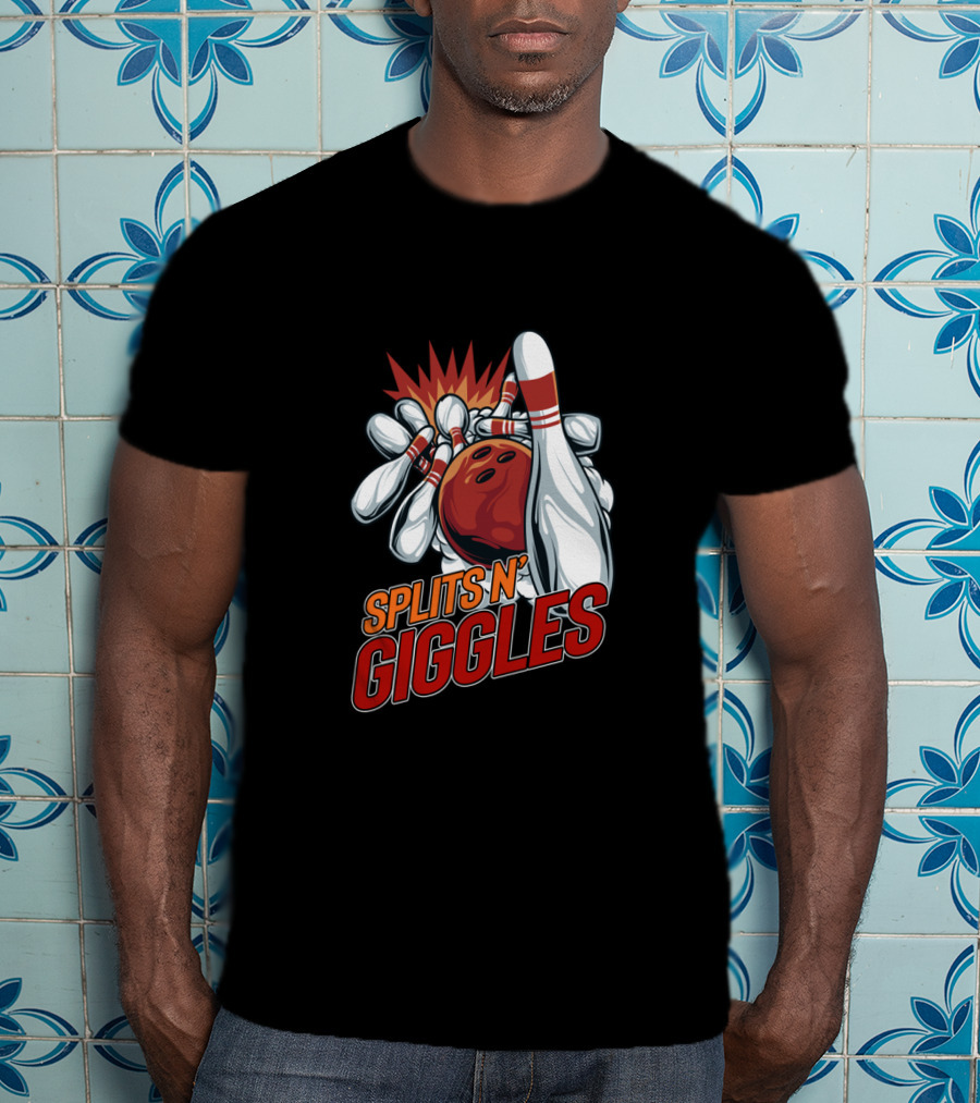 Splits N' Giggles Bowling Team Ladies Bowler T-Shirt
