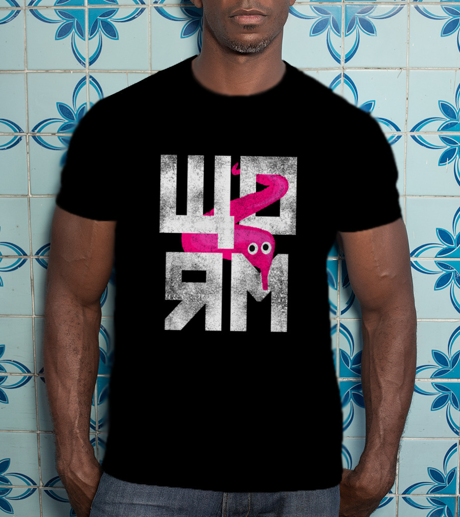 Pink Worm On A String Meme Style WORM T-Shirt