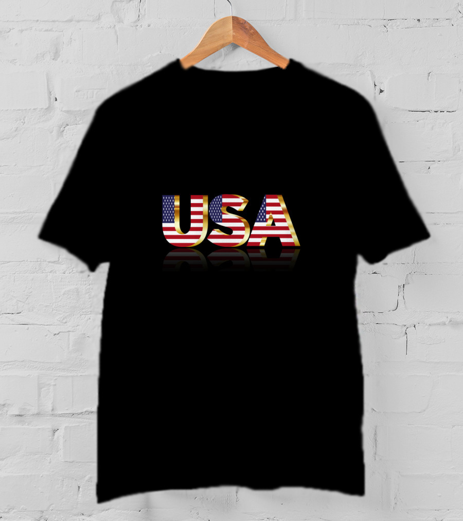 USA Flag Reflection America T-Shirt