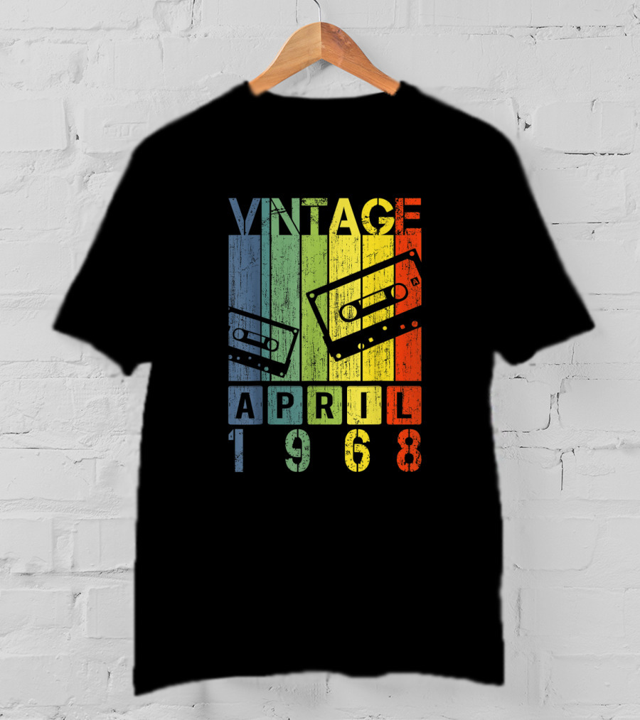 Vintage Mixtape April 1968 Cassette Retro T-Shirt
