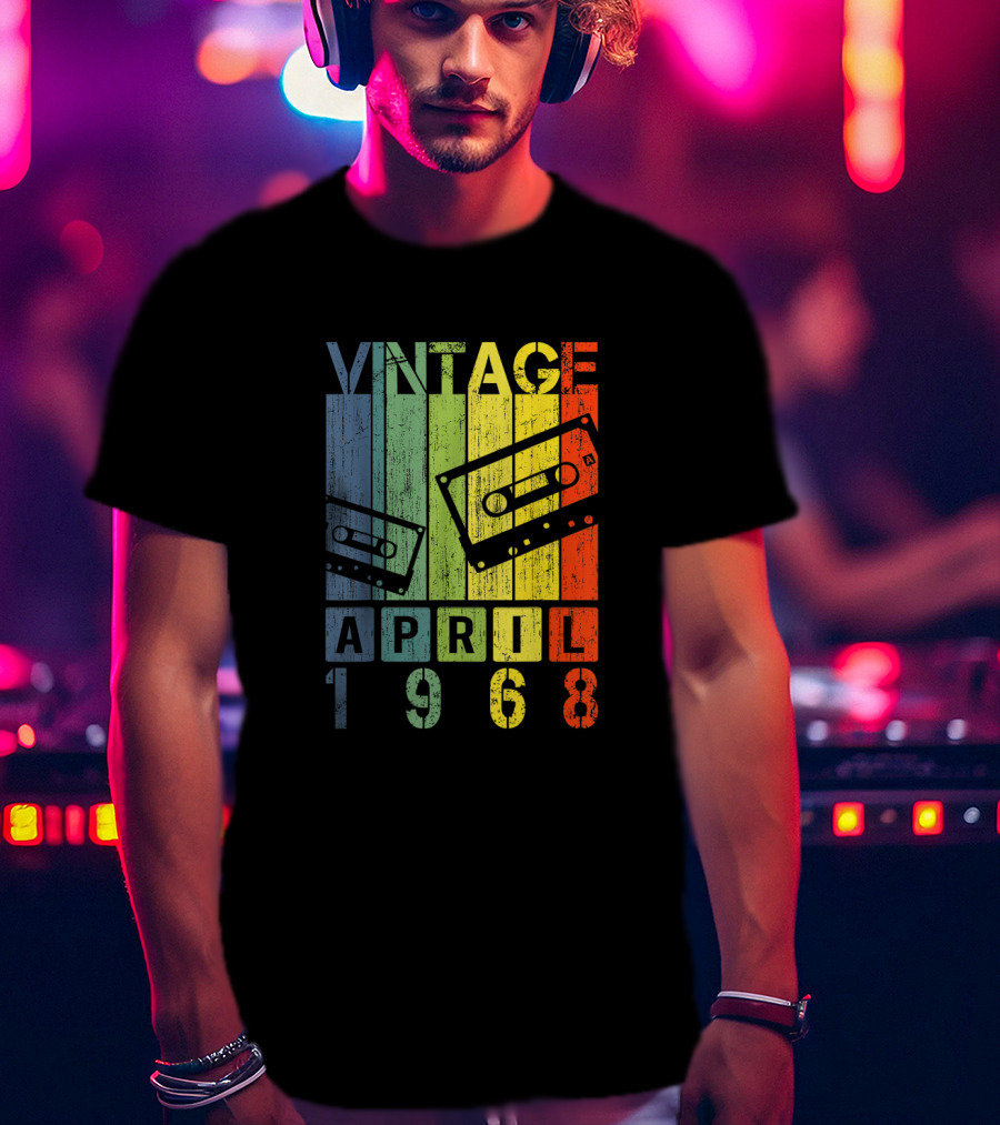 Vintage Mixtape April 1968 Cassette Retro T-Shirt