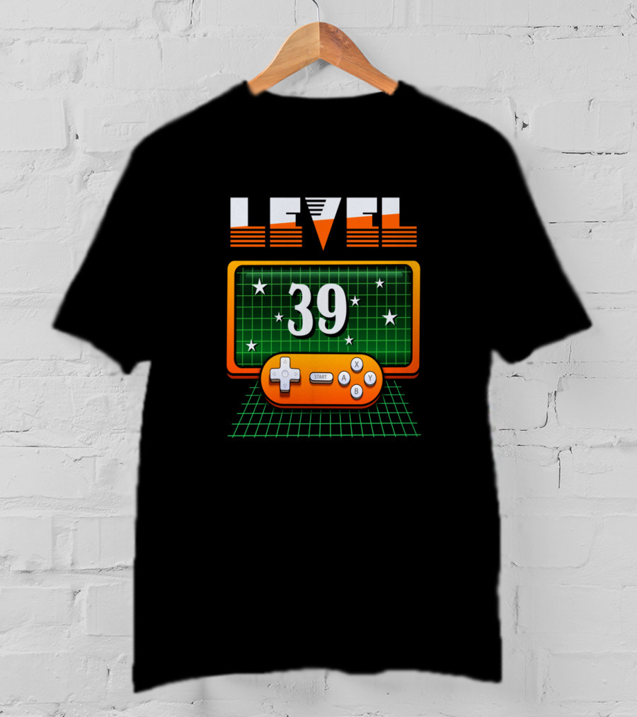 Level 39 Birthday Video Game Controller T-Shirt