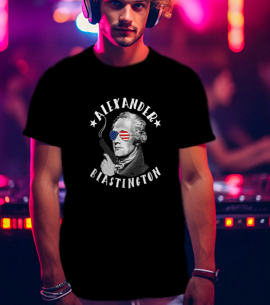 Alexander Blastington American Flag Sunglasses T-Shirt