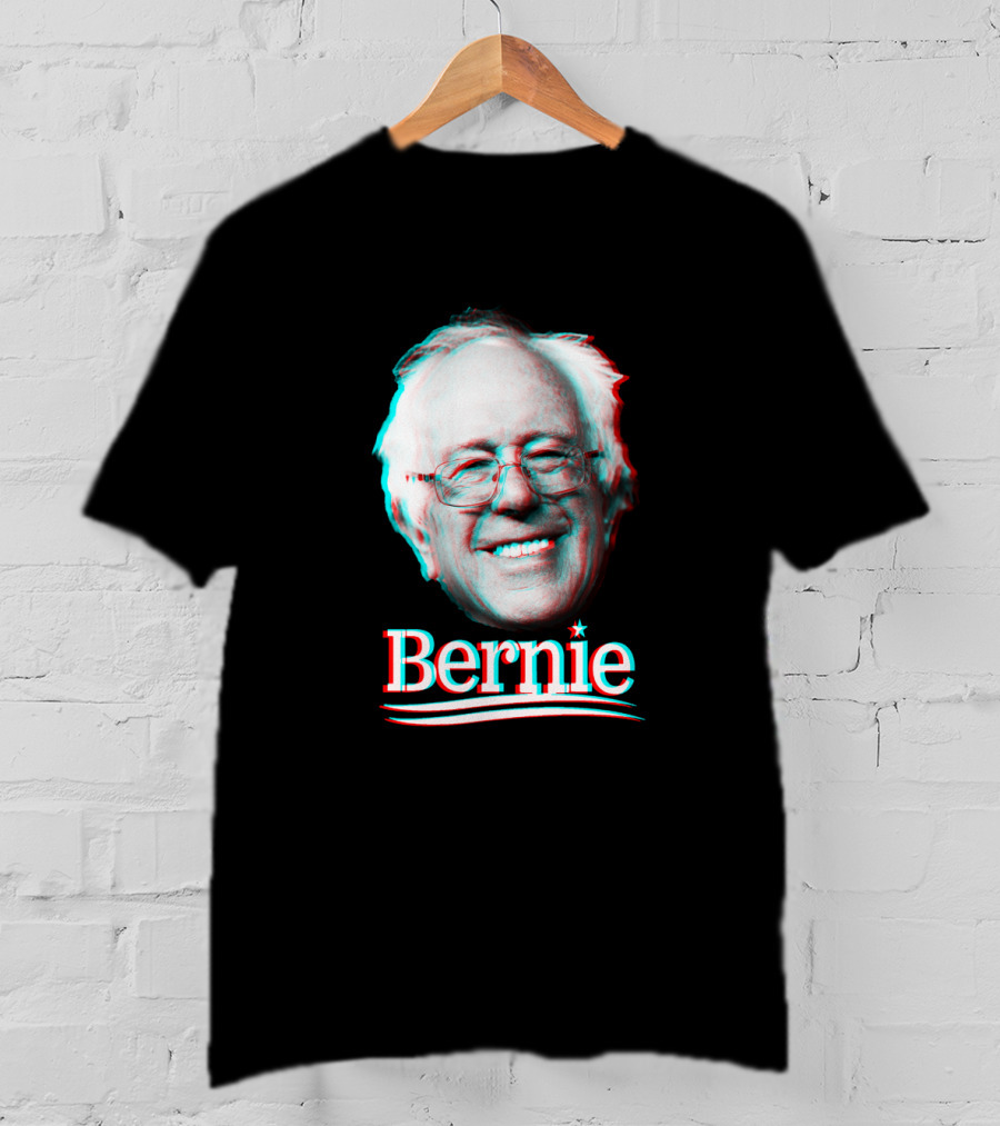 Bernie 3D Glasses Effect Smiling Face T-Shirt