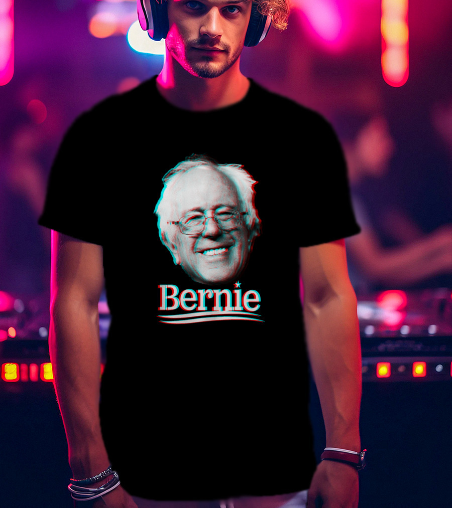 Bernie 3D Glasses Effect Smiling Face T-Shirt
