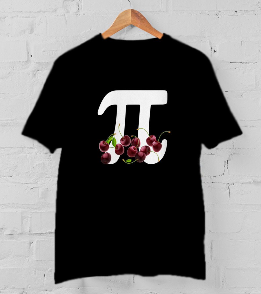 Cherry Pi Math Nerd Pie Dessert Lover Equation T-Shirt