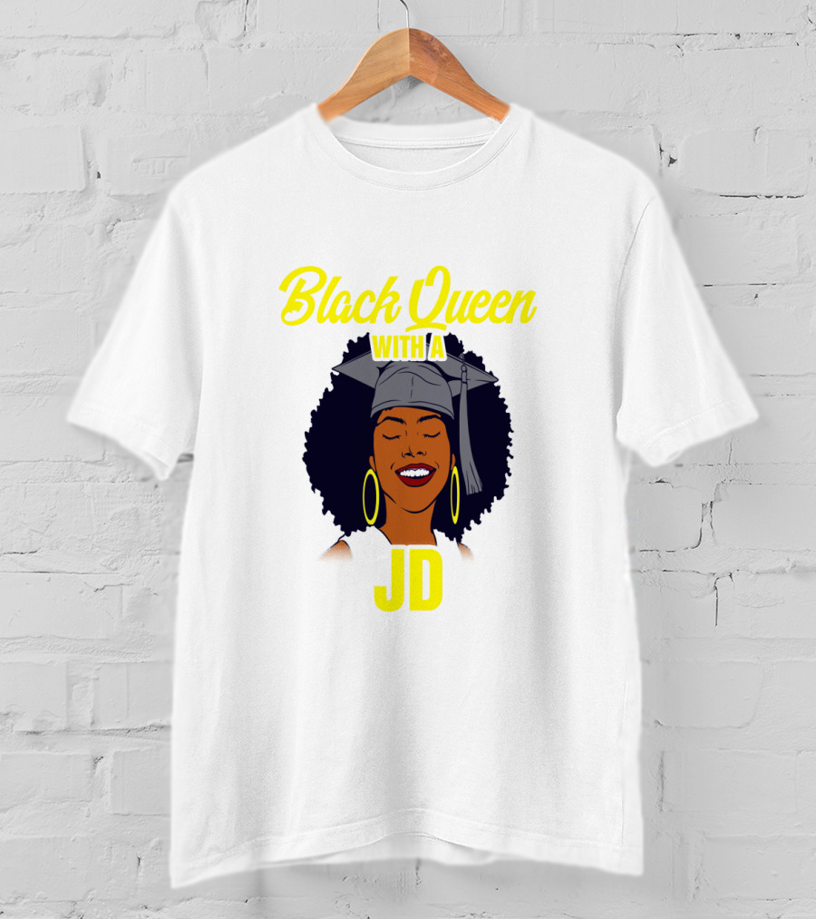 Black Queen With A JD African American Law School Graduation T-Shirt