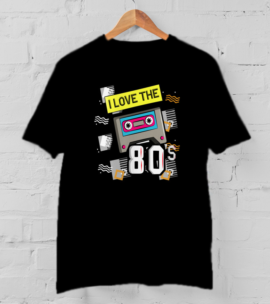 I Love The 80's Cassette Tape Retro Vibe T-Shirt