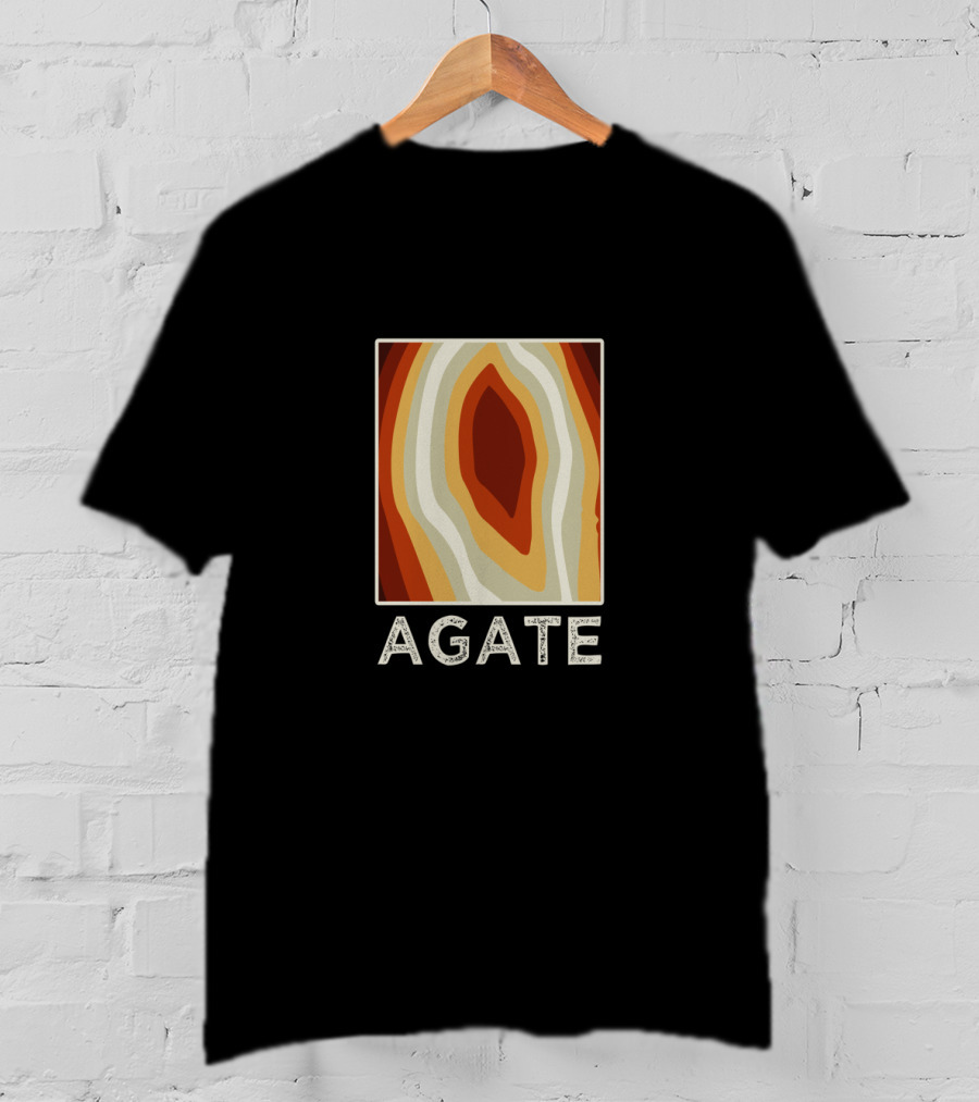 Agate Crystal Hunter Rock Collector Rockhound Paint Agates T-Shirt