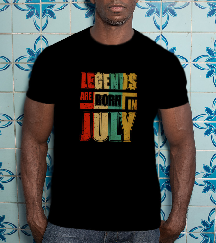 Retro Legends Are Born In July Cool T-Shirt