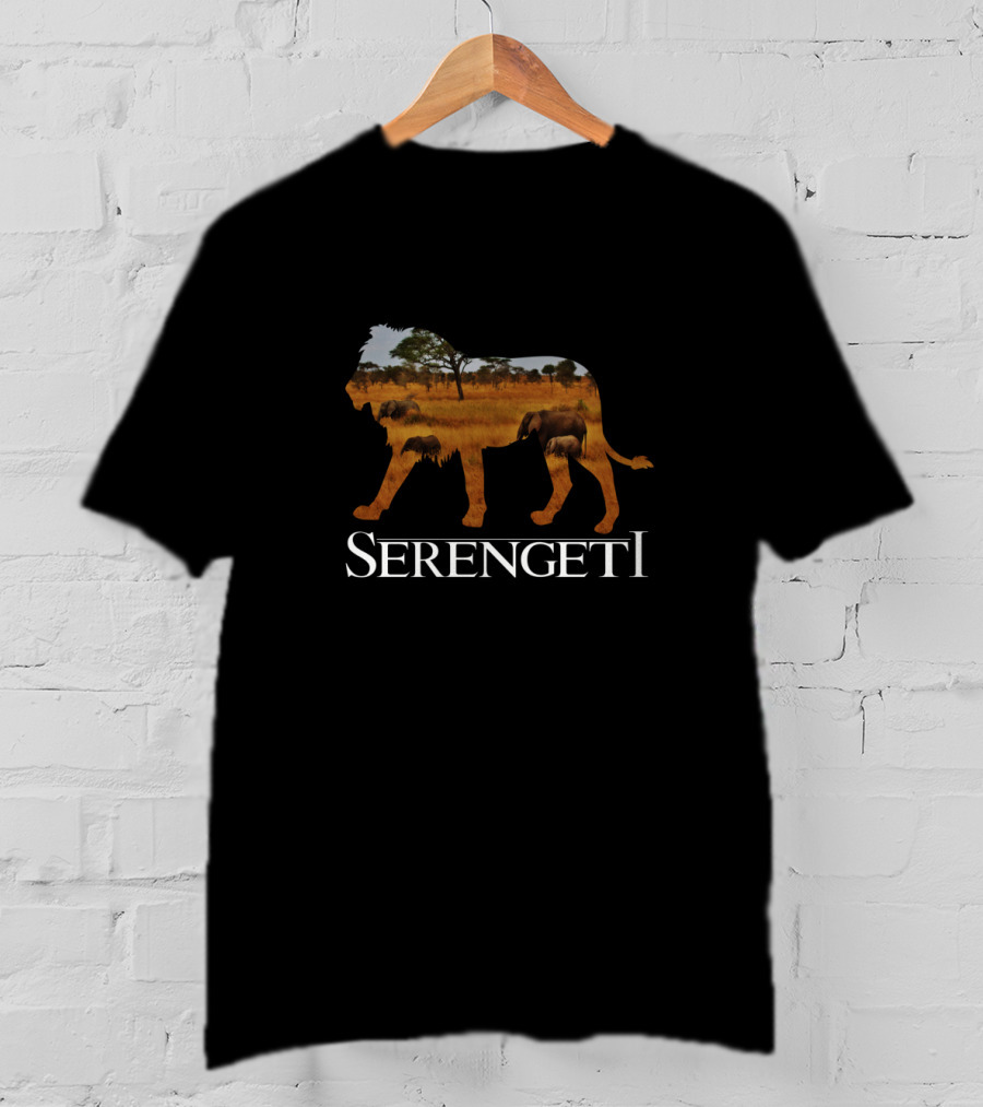 Serengeti African Lion Elephants In Africa Safari Wildlife T-Shirt