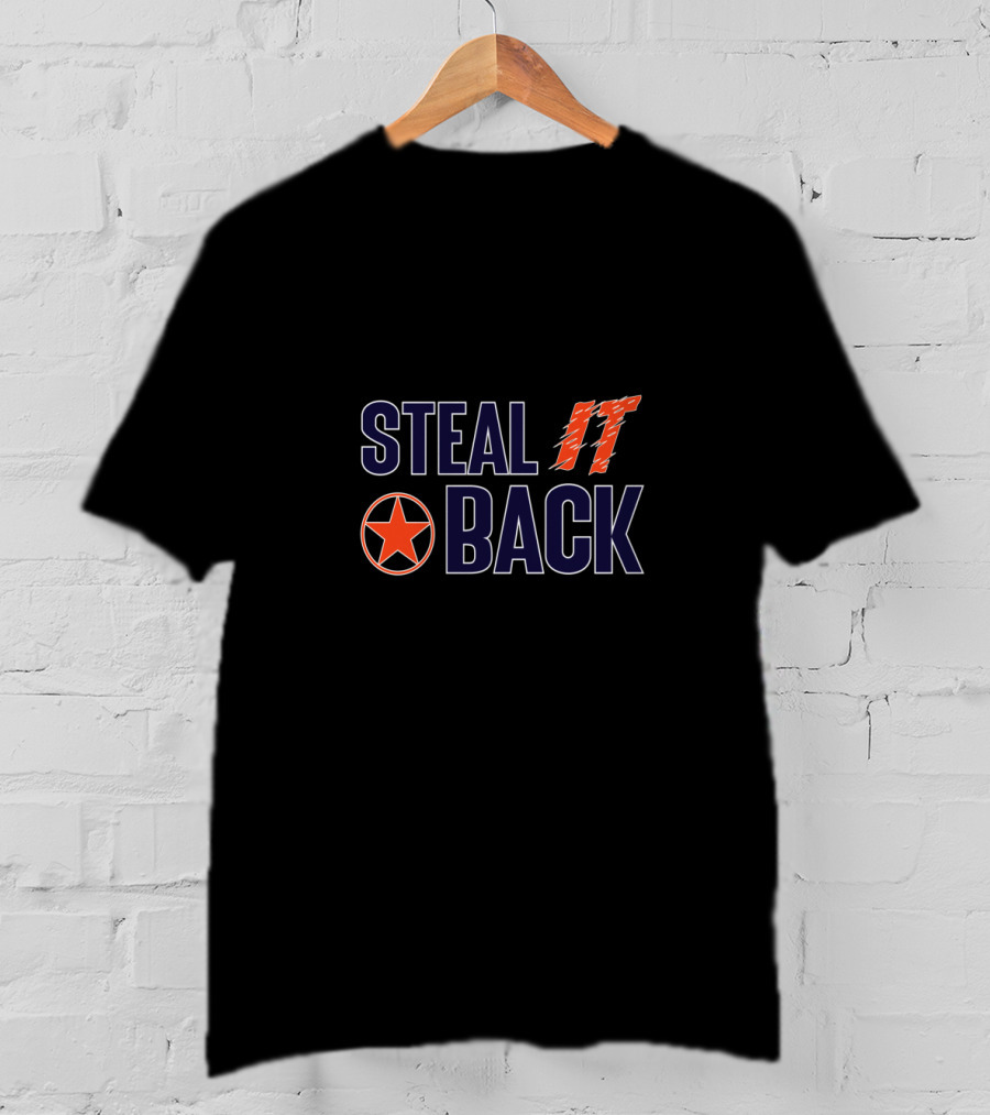 Steal It Back Houston Star Baseball T-Shirt