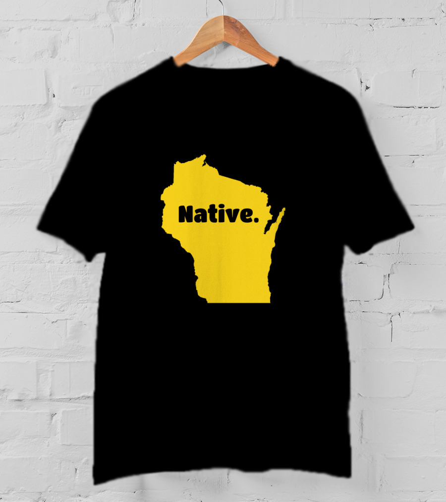 Wisconsin Native Born In Wisconsin Map T-Shirt