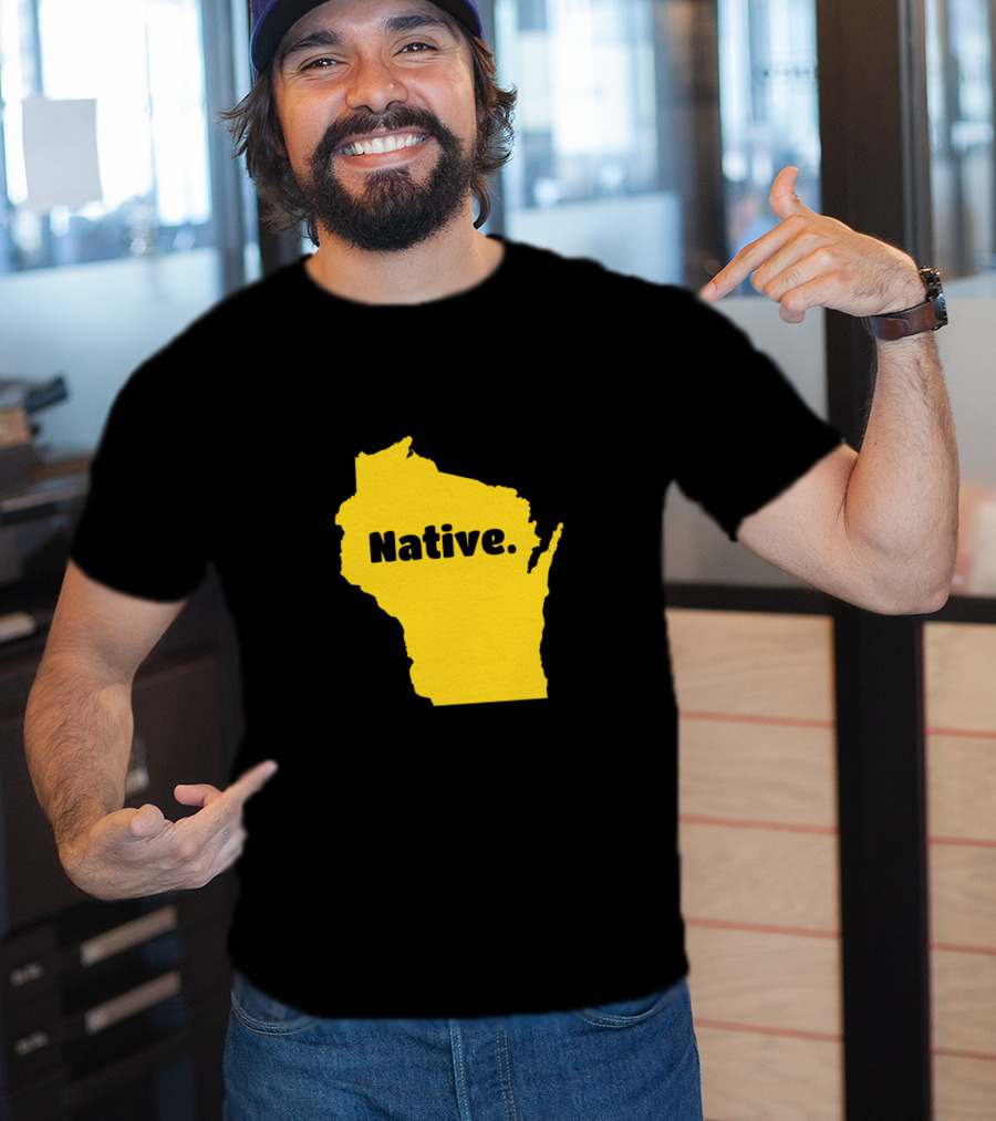 Wisconsin Native Born In Wisconsin Map T-Shirt