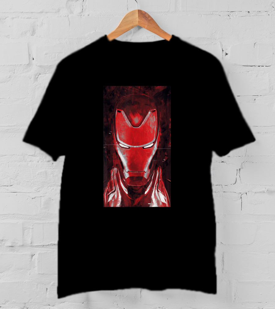 Marvel Avengers Endgame Red Iron Man Face T-Shirt