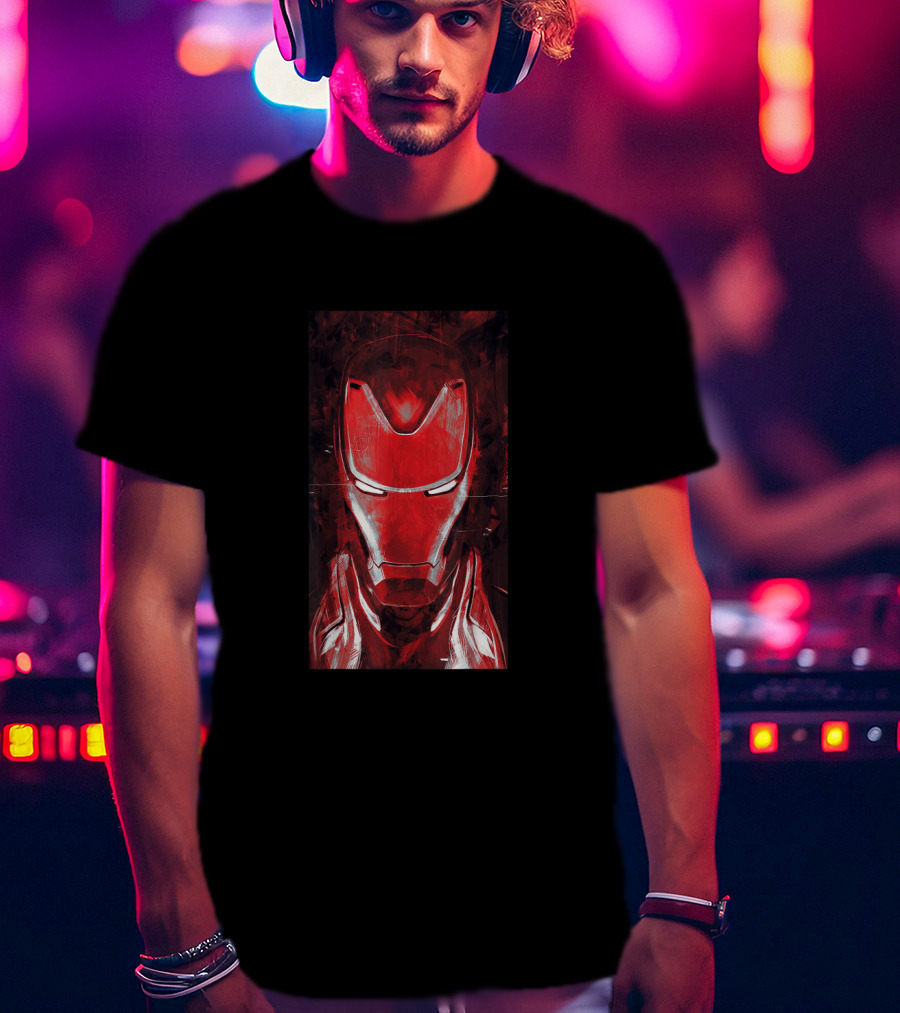 Marvel Avengers Endgame Red Iron Man Face T-Shirt
