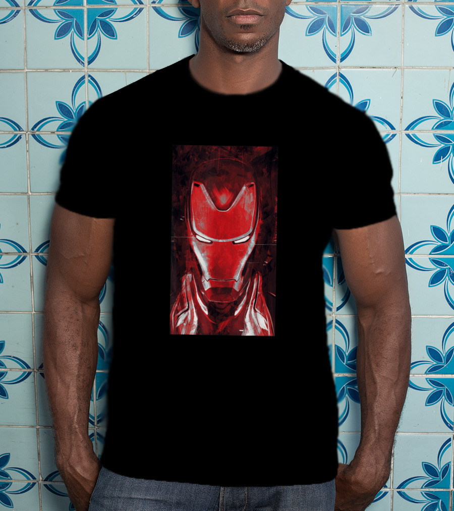 Marvel Avengers Endgame Red Iron Man Face T-Shirt