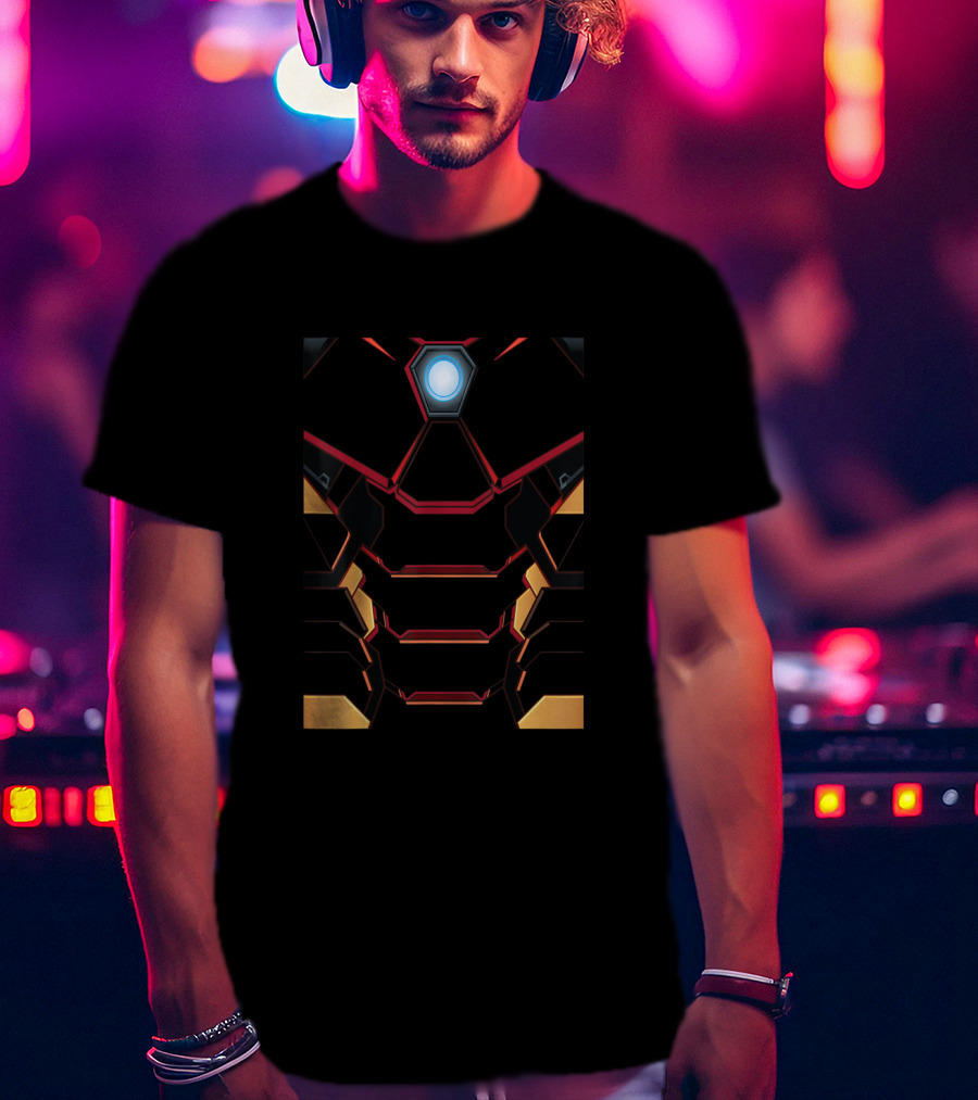 Marvel Iron Man Tony Stark Arc Reactor Armor T-Shirt