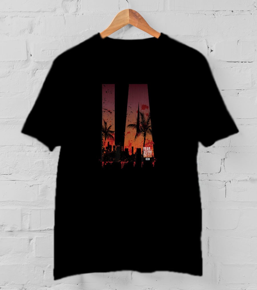 Fear The Walking Dead LA Palm Trees Skyline T-Shirt