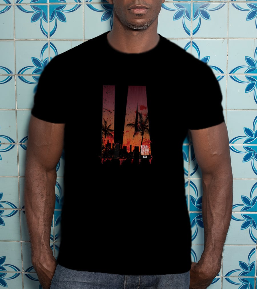 Fear The Walking Dead LA Palm Trees Skyline T-Shirt