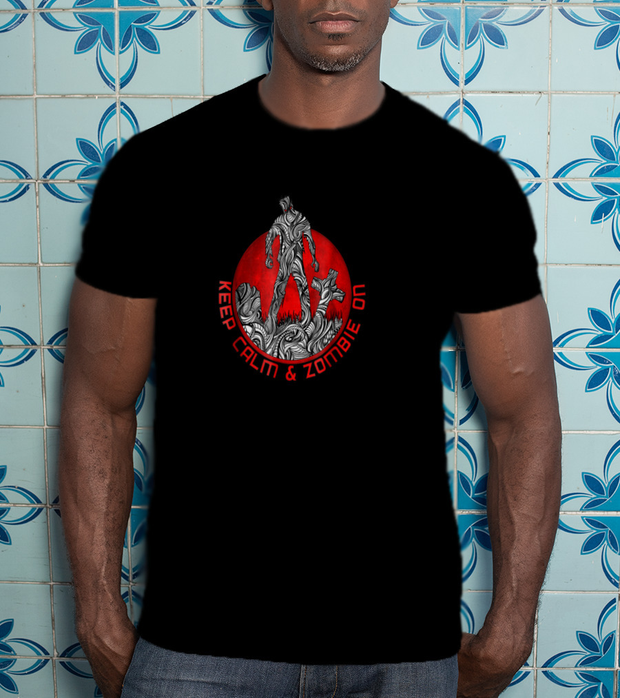 Keep Calm And Zombie On Walking Dead T-Shirt