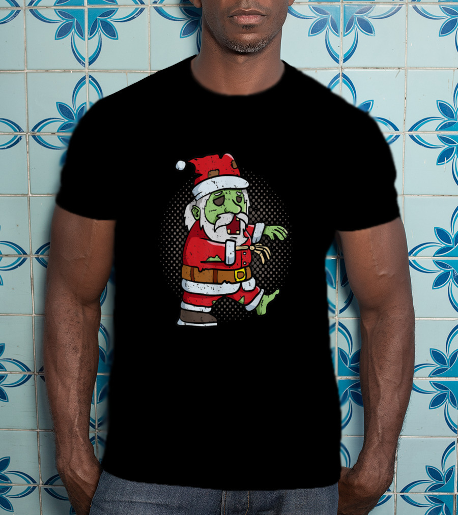 Santa Zombie Walking Dead Christmas Undead T-Shirt