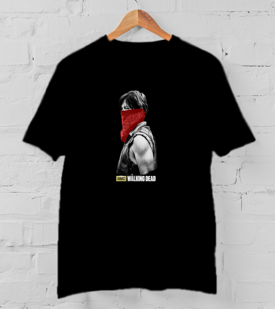AMC Walking Dead Daryl Dixon Red Bandana T-Shirt