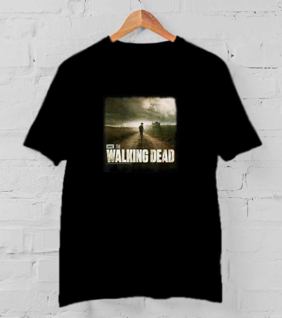AMC The Walking Dead Farm Road Scene T-Shirt