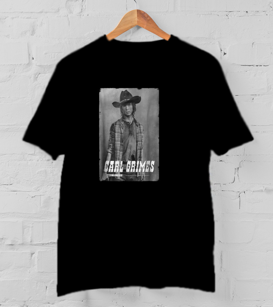 Carl Grimes The Walking Dead Vintage Silver Image T-Shirt