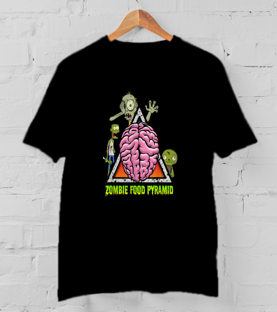 Zombie Food Pyramid Walking Dead Horror T-Shirt