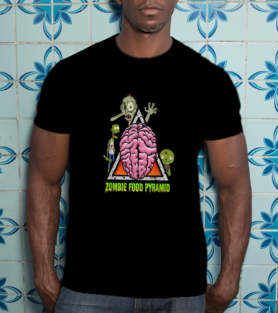 Zombie Food Pyramid Walking Dead Horror T-Shirt