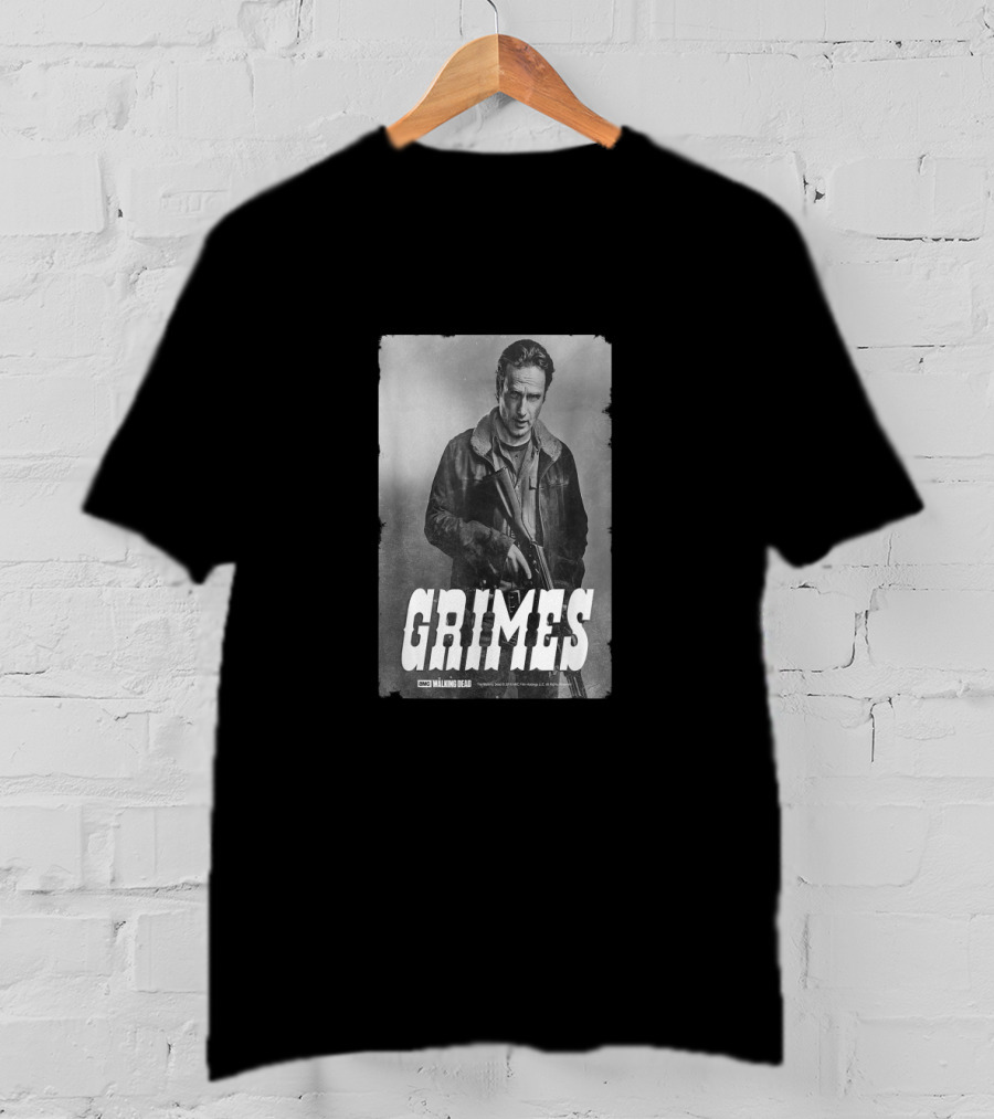 Grimes Walking Dead Rick Silver T-Shirt