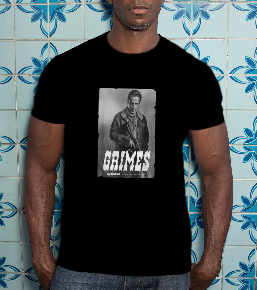 Grimes Walking Dead Rick Silver T-Shirt