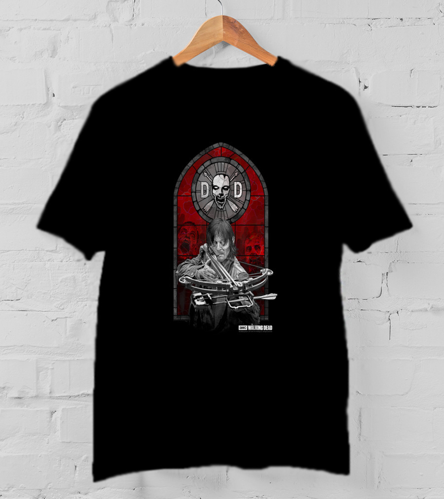 AMC Walking Dead Daryl Dixon Stained Glass Crossbow T-Shirt