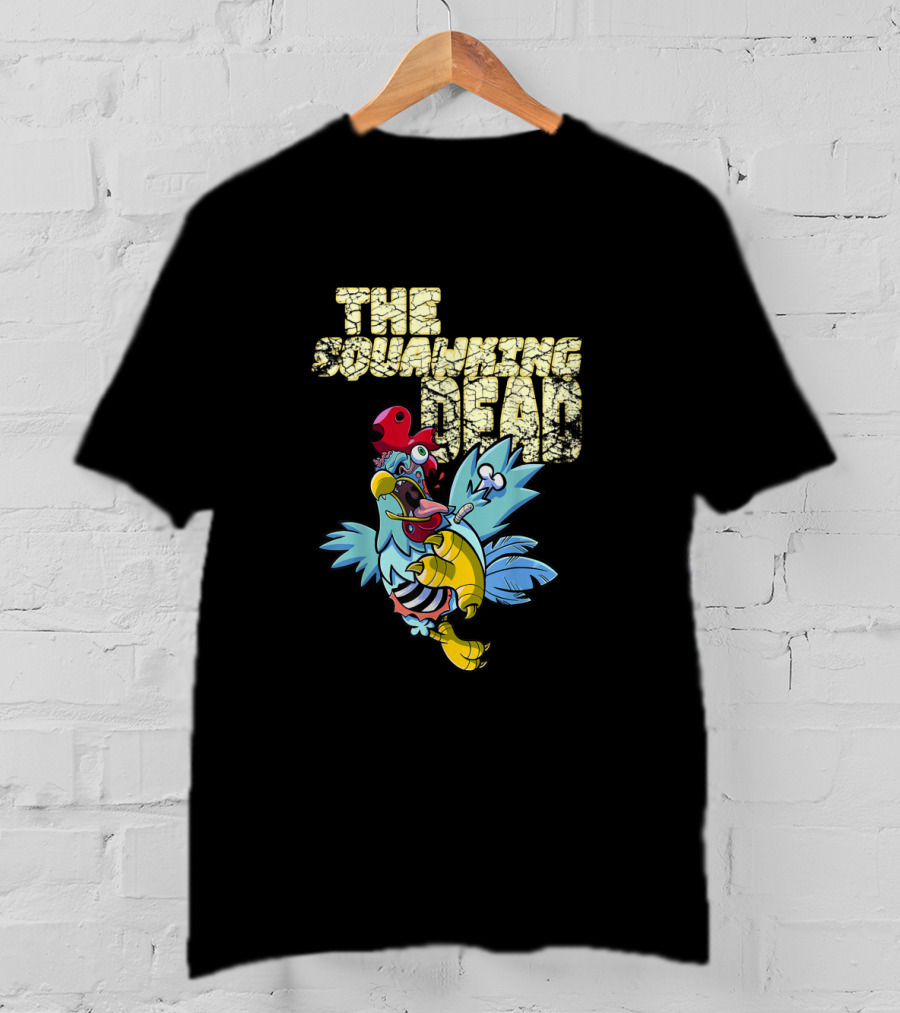 The Squawking Dead Walking Zombie Chicken T-Shirt