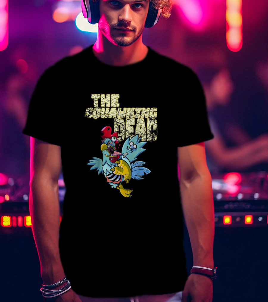 The Squawking Dead Walking Zombie Chicken T-Shirt