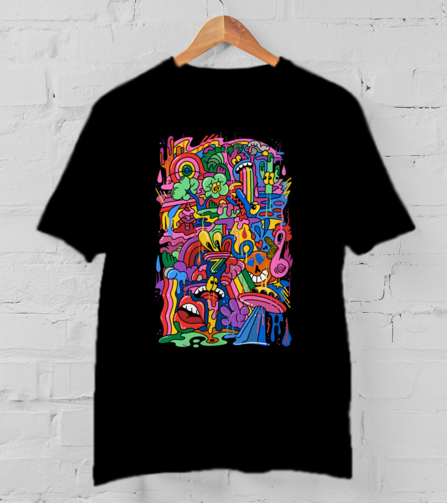Cosmic Doodle Psychedelic Alien Adventure T-Shirt