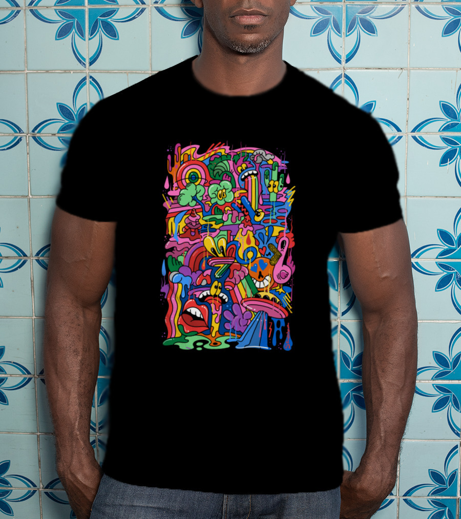 Cosmic Doodle Psychedelic Alien Adventure T-Shirt