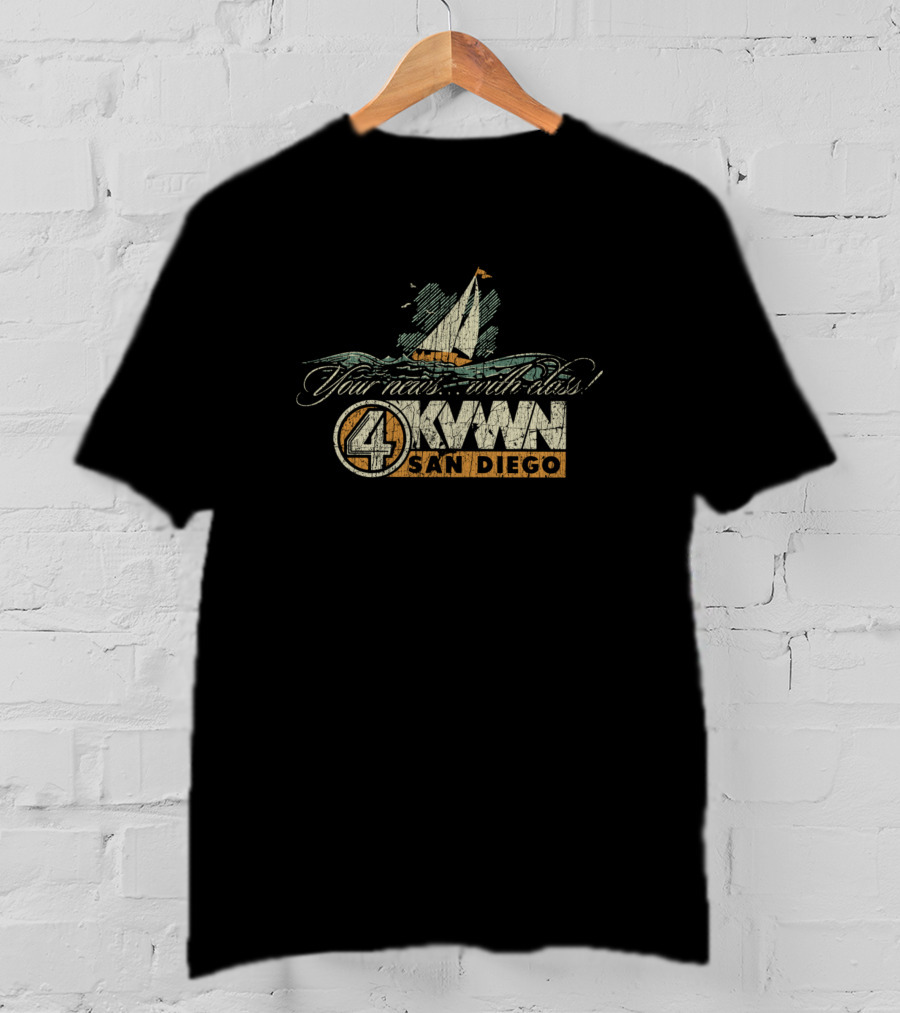 Your News With Class KVWN 4 San Diego Sailboat T-Shirt