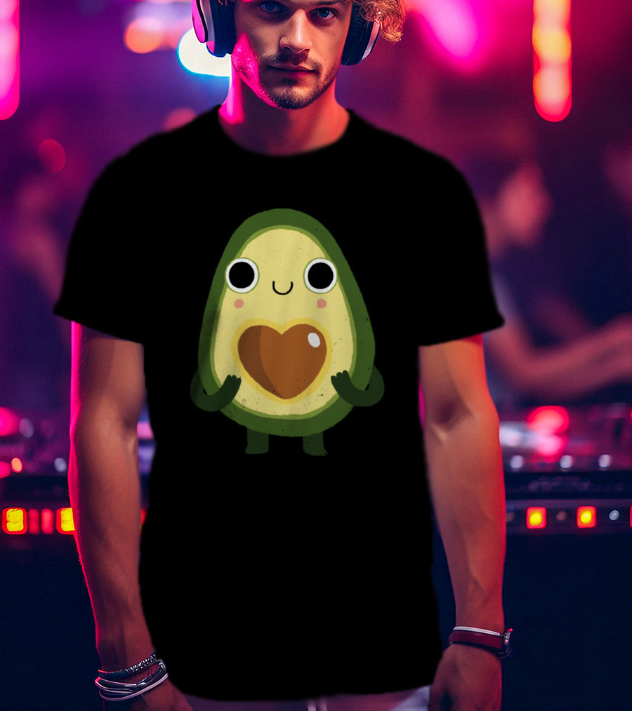 Avocado Luvocado Cute Heart-Filled Avocado Character T-Shirt