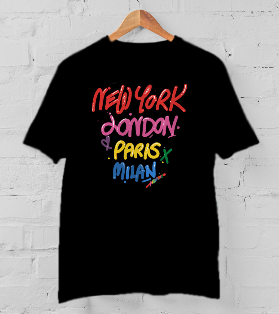 New York London Paris Milan City City Love T-Shirt