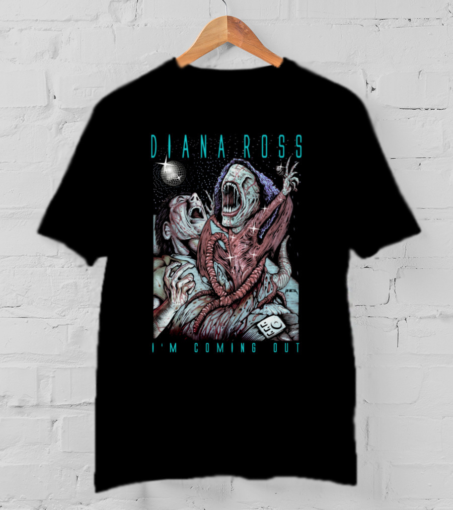 Diana Ross I'M COMING OUT Horror Alien Transformation T-Shirt