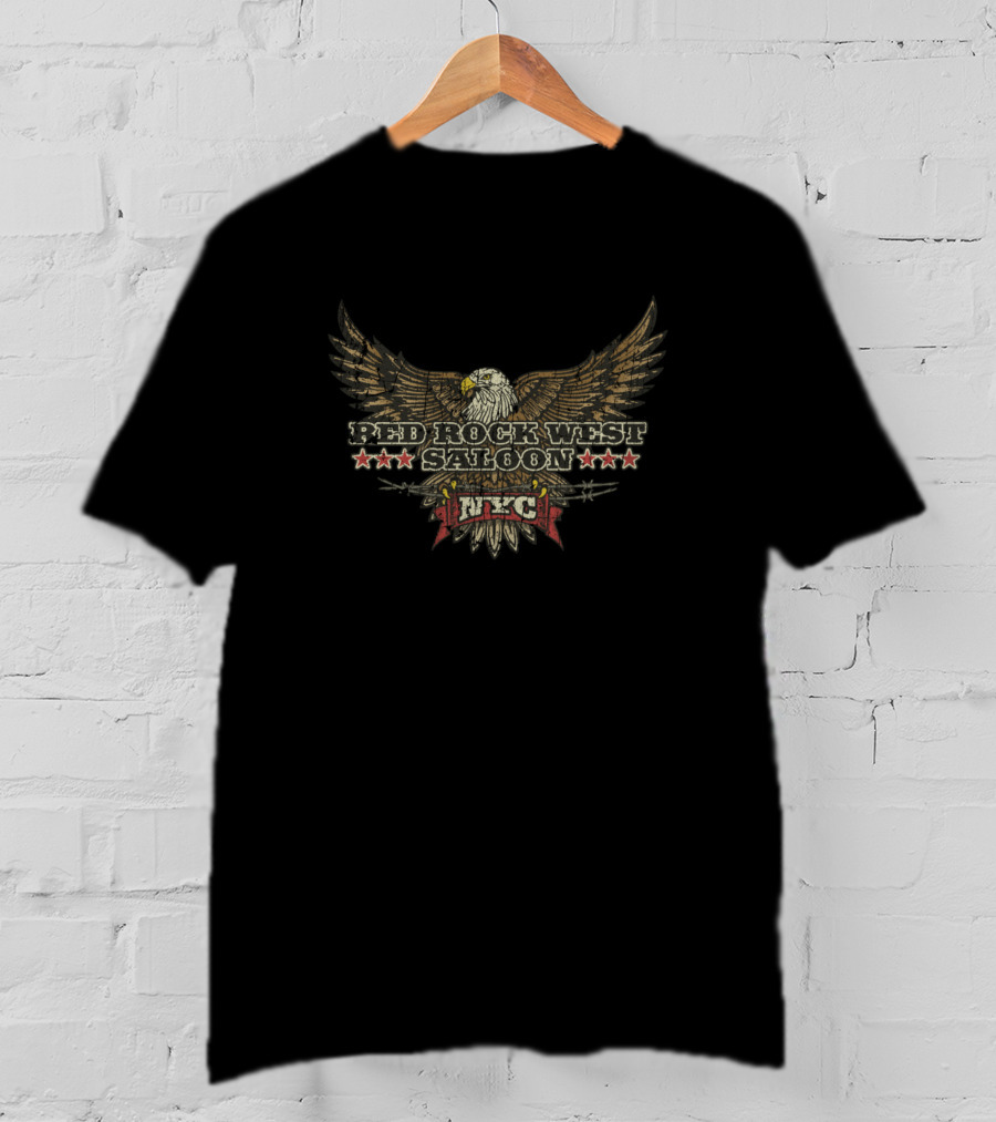 Red Rock West Saloon NYC Eagle And Stars T-Shirt